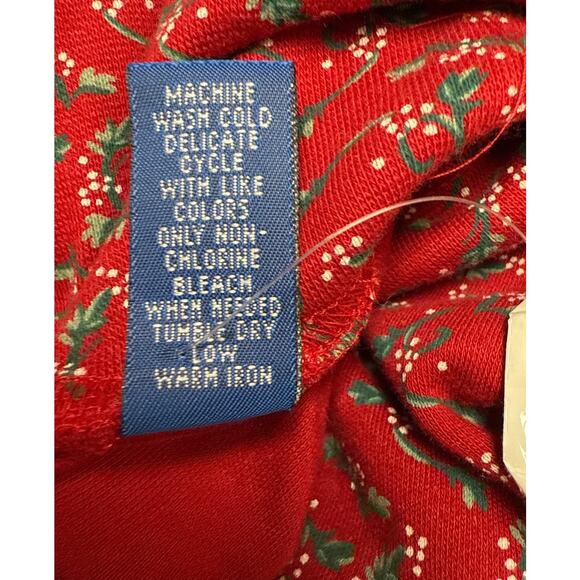 NWT Vintage New Karen Scott Christmas Turtleneck Size XL Red Green White Cotton - Picture 7 of 7